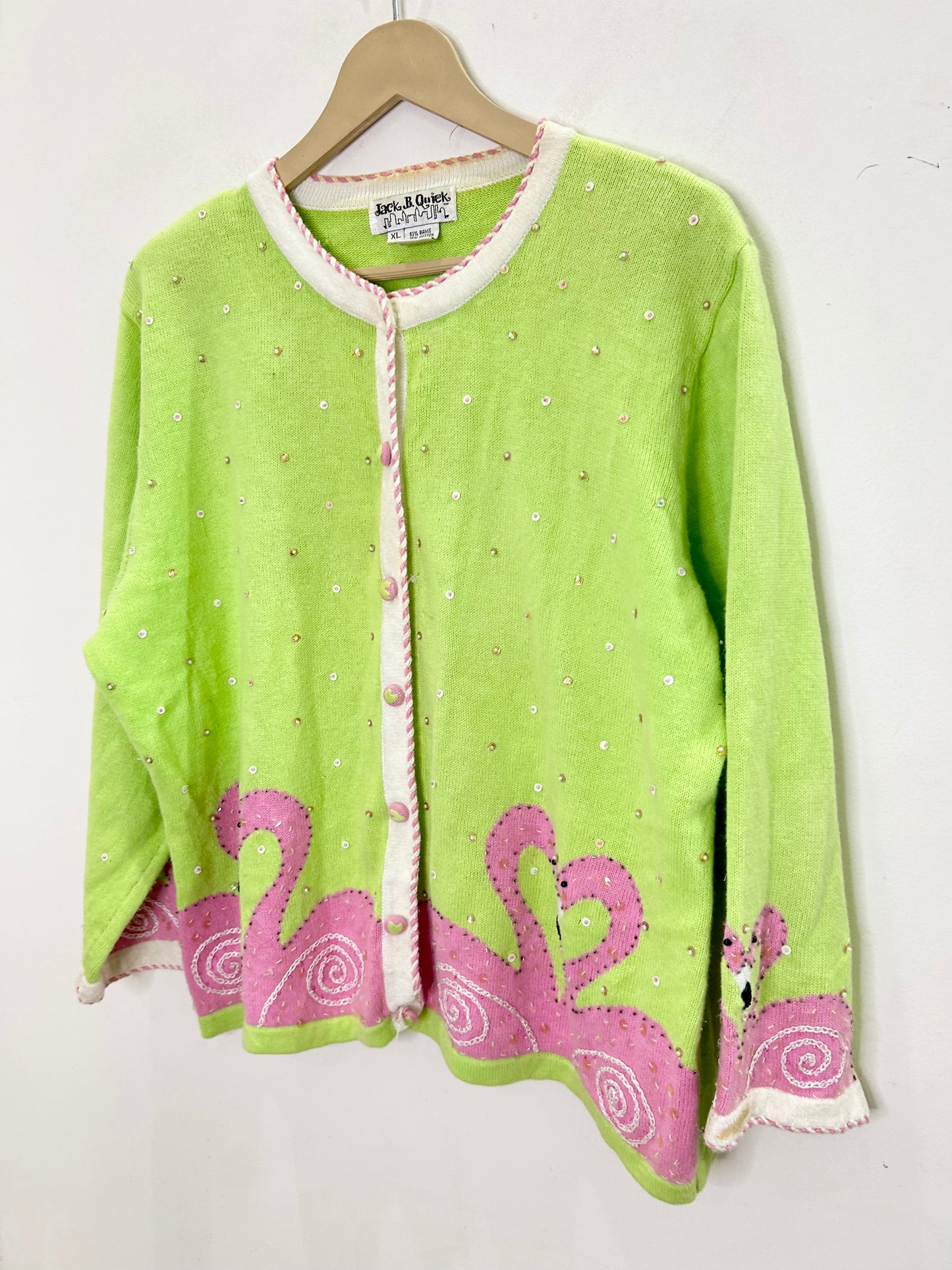 Flamingo Heart Cardigan