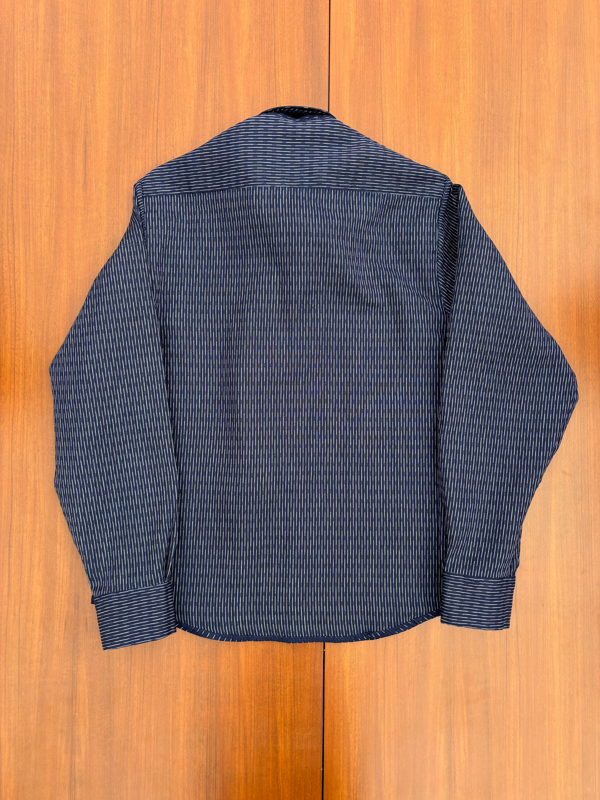 Midnight Blue Reversible Cotton Shirt with Detachable Tie